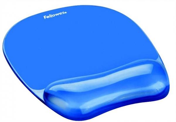 Gélová podložka pod myš, FELLOWES "Crystal™ Gel", modrá 1