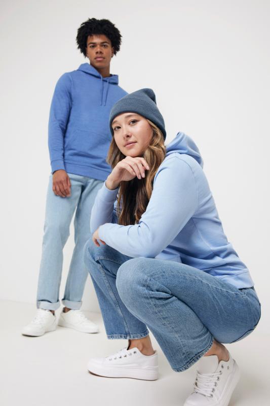 Nefarbená mikina s kapucňou IQONIQ Torres z recykl. bavlny heather blue XS 15