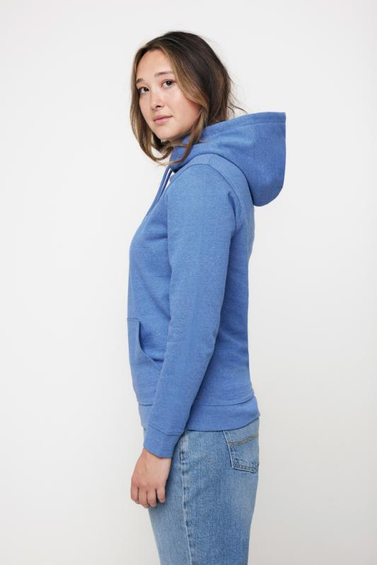 Nefarbená mikina s kapucňou IQONIQ Torres z recykl. bavlny heather blue XXL 9