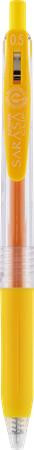 Gélové pero, 0,33 mm, stláčací mechanizmus, ZEBRA "Sarasa Clip", žlté 2