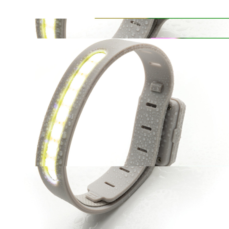 Lumi Sprint nabíjateľné bežecké LED svetlo z rec. RCS plastu sivá 5