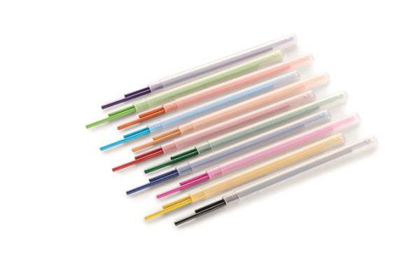 Náhradné tuhy do farebných mechanických ceruziek, APLI "Color Click", 24 ks, 12 farieb 2