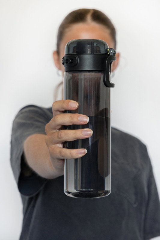 Fľaša na vodu SipnLock RCS RPET 800 ml, nepretek., športová čierna 10