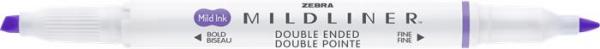 Zvýrazňovač, 1,0/3,5 mm, obojstranný, ZEBRA "Mildliner Cool & Refined", fialová 2