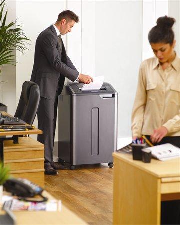 Skartovací stroj, pásiky, 37 listov, FELLOWES "Powershred® 485i" 2