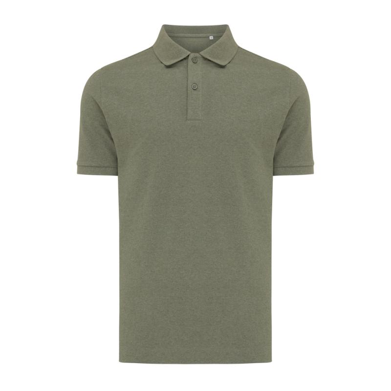Polo tričko IQONIQ Yosemite z recykl. bavlny heather green XS 1