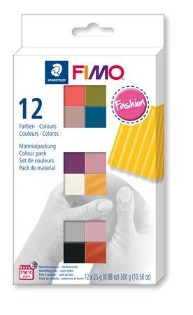 Modelovacia hmota, sada, 12x25 g, na vypálenie, FIMO "Soft Fashion", 12 rôznych farieb 1