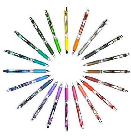 Gélové pero, 035 mm, stláčací mechanizmus, PENTEL "EnerGel BL77", oranžové 4