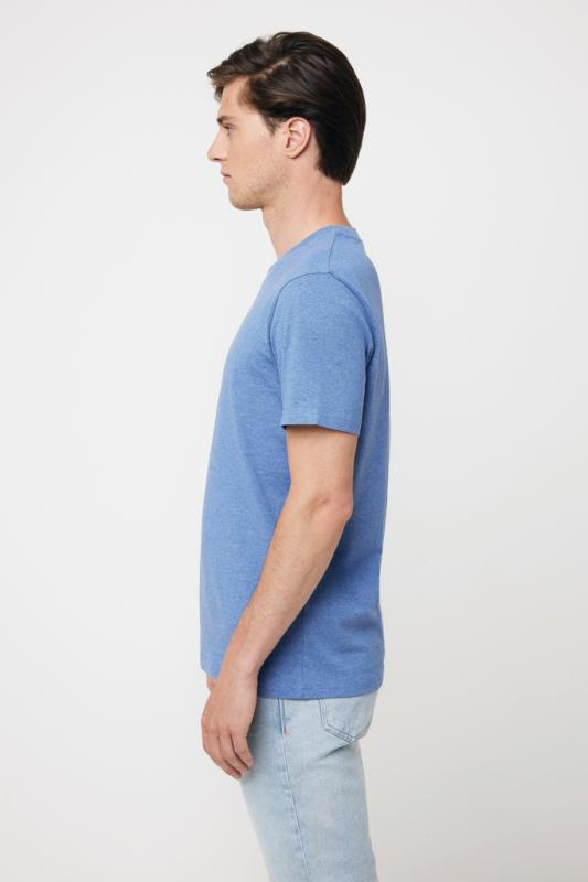 Nefarbené tričko IQONIQ Manuel z recykl. bavlny heather blue XS 9