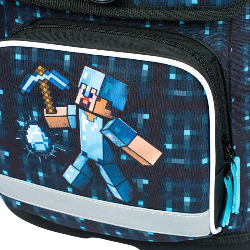 BAAGL Školská aktovka Ergo Minecraft Blue Axe 11