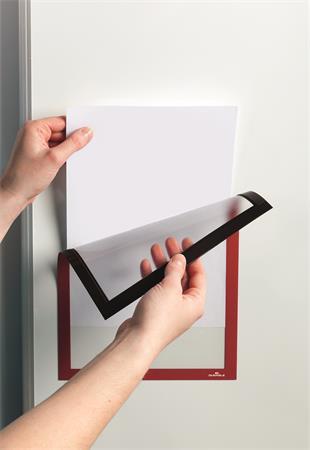 Informačný panel, A4, magnetický, DURABLE "DURAFRAME® MAGNETIC", červená 2