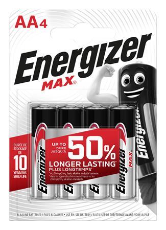 Batérie, AA, tužková, 4 ks, ENERGIZER "Max" 1