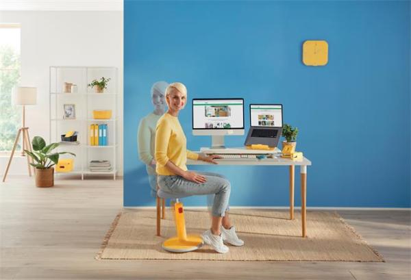 Stolička, ergonomická, LEITZ "Ergo Cosy Active", teplá žltá 6