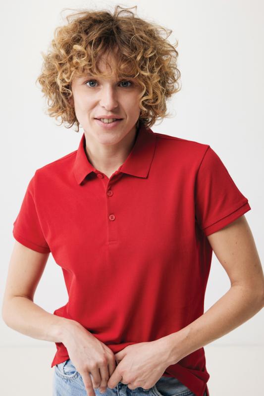 Dámske polo tričko IQONIQ Yosemite z recykl. bavlny červená S 8
