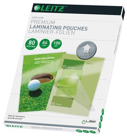 Laminovacia fólia, 80 mikr., A4, lesklá, UDT technológia, LEITZ "iLam" 1