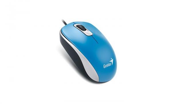 Myš, drôtová, optická, štandardná veľkosť, USB, GENIUS "DX-120", modrá 1