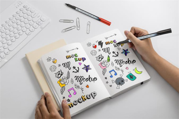 Liner, sada, 0,4 mm, PENTEL "Pointliner", 12 rôznych farieb 2