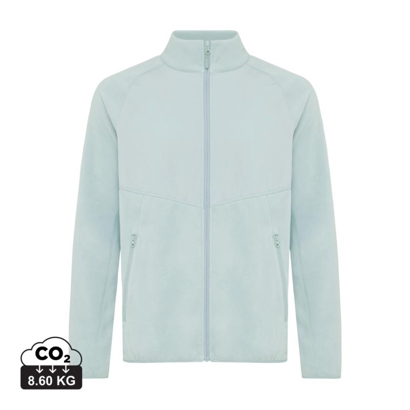 Micro fleece bunda na zips IQONIQ Talung z rec. polyesteru Iceberg green L