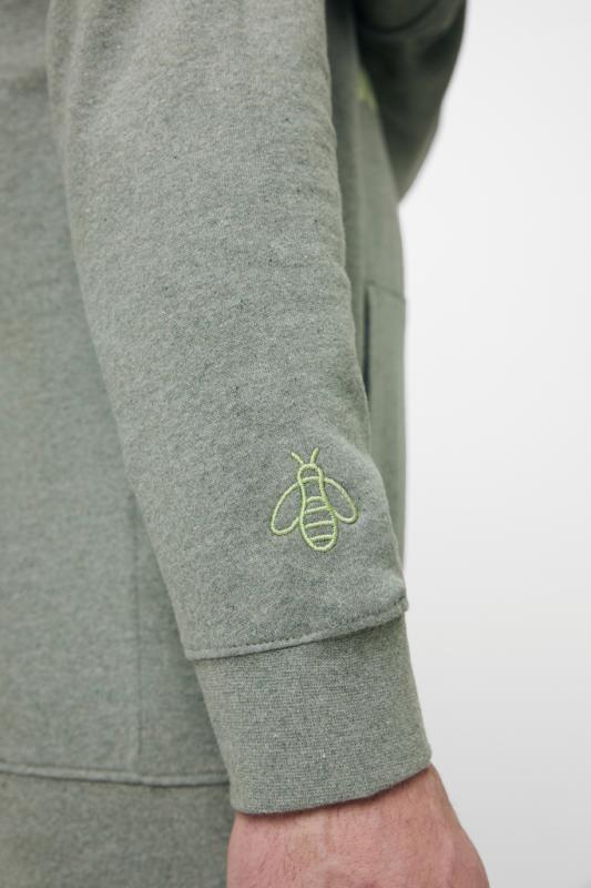 Nefarbená mikina s kapucňou IQONIQ Torres z recykl. bavlny heather green XXL 7