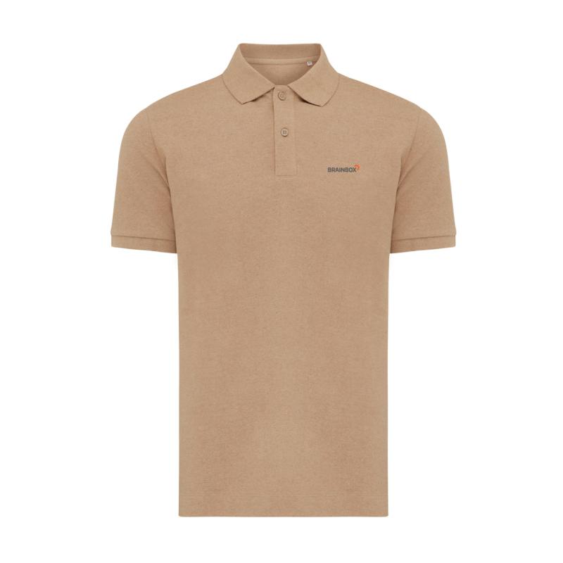 Polo tričko IQONIQ Yosemite z recykl. bavlny heather brown XXXL 3