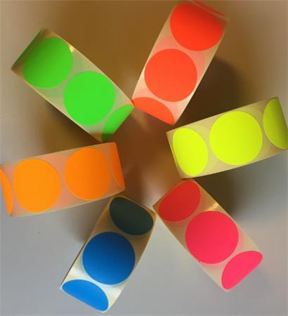 . Etikety, 38 mm kruh, 1000 etikiet/kotúč, citrónovo žlté