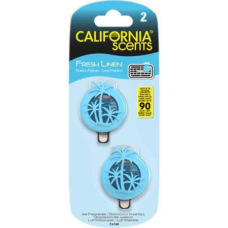 Vôňa do auta, mini difúzor, 2*3 ml, CALIFORNIA SCENTS "Fresh Linen" 1