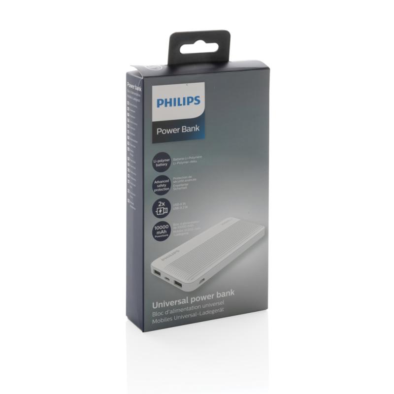 Slim powerbanka 10 000 mAh Philips biela 10