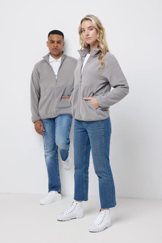 Micro fleece bunda na zips IQONIQ Talung z rec. polyesteru storm grey XXXL 4
