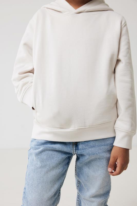Detská mikina s bočnými vreckami IQONIQ Yengo z rec. bavlny ivory white 13-14r (158-164cm) 18