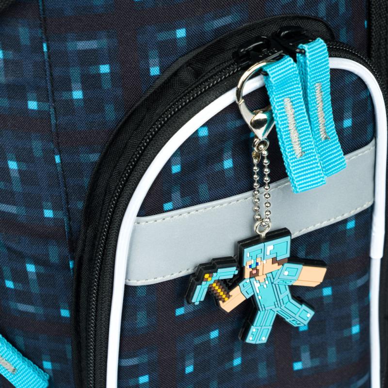 BAAGL Školská aktovka Ergo Minecraft Blue Axe 6