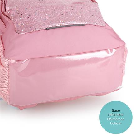 Školská taška, so zipsom, GABOL "Glam", ružová, trblietavá 6