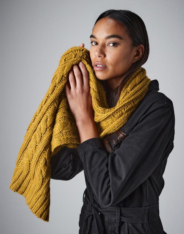 Šál Cable Knit Melange
