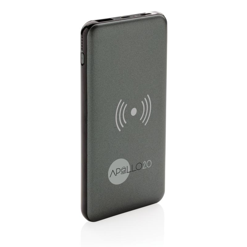 PD rýchlo nabíjacia bezdrôtová powerbanka 10 000 mAh 10 W sivá 9
