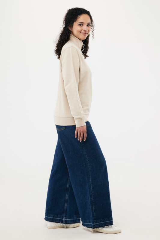 IQONIQ Elgon sveter s krátkym zipsom z recyklovanej bavlny desert XL 6