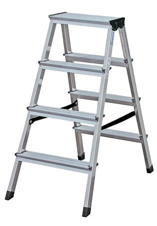 Rebrík, obojstranný, 2x4 schody, KRAUSE "Dopplo"
