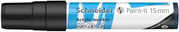 Akrylový popisovač, 15 mm, SCHNEIDER "Paint-It 330", čierna 4