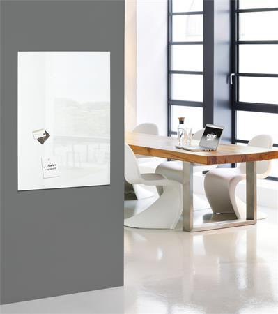 Magnetická sklenená tabuľa, 100x65 cm, SIGEL "Artverum®, biela 4