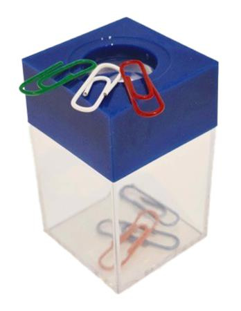 . Držiak na sponky, magnetický, priehľadný-modrý 1