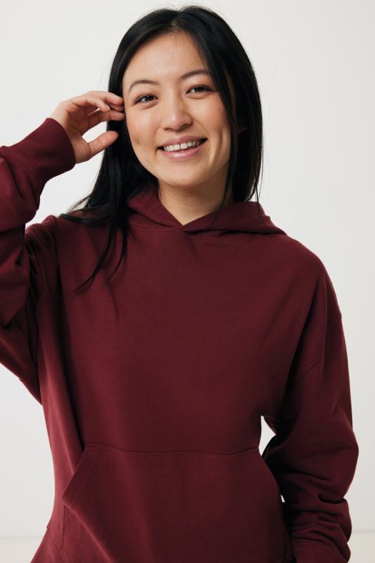 Mikina s kapucňou IQONIQ Yoho relaxed fit z recykl. bavlny vínovo červená XXXL 9