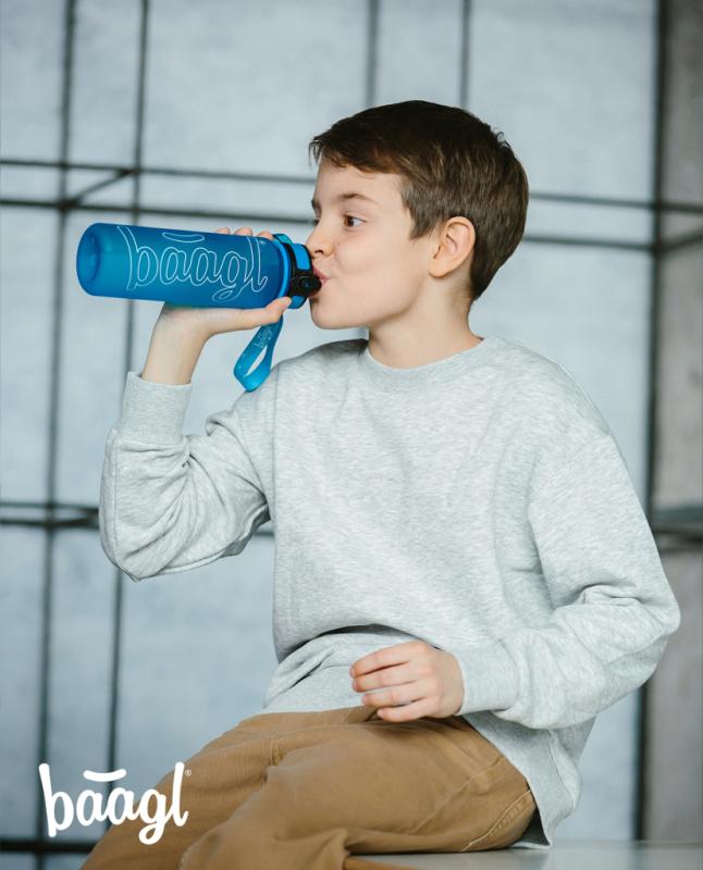 BAAGL Tritanová fľaša na nápoje Logo modrá 7