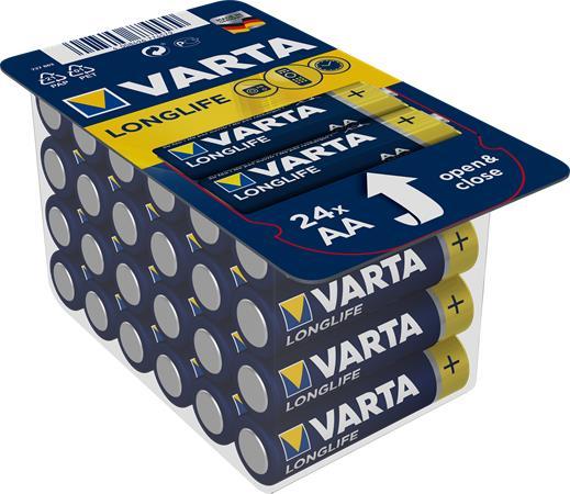 Batéria, AA tužková, 24 ks, VARTA "Longlife"