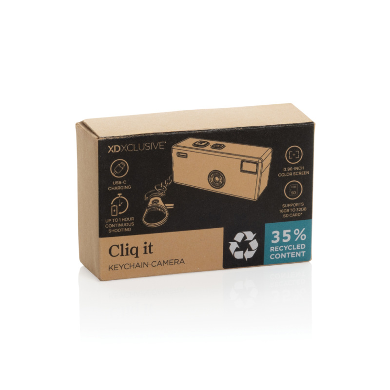 Cliq it RCS recyklovaná kľúčenková kamera biela 11