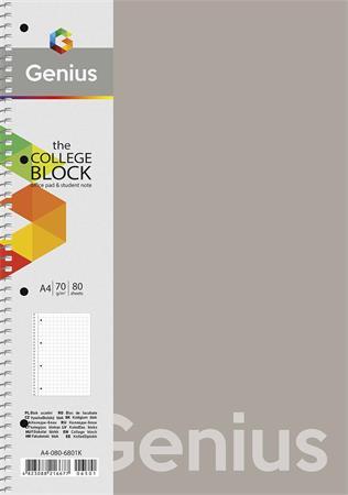 Špirálový zošit, štvorčekový, A4, 80 listov, PP obal, SHKOLYARYK "Genius", mix 1
