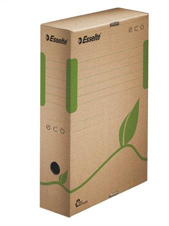 Archívny box, A4, 80 mm, recyklovaný kartón, ESSELTE "Eco", hnedý 2