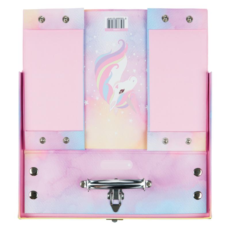 BAAGL Skladací školský kufrík Rainbow Unicorn s kovaním 3