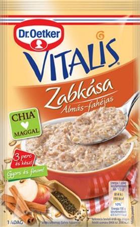 DR OETKER Ovsená kaša, 48 g, DR. OETKER, "Vitalis", jablko-škorica
