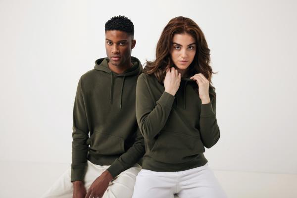 Ľahká mikina s kapucňou IQONIQ Rila z recykl. bavlny khaki S 5