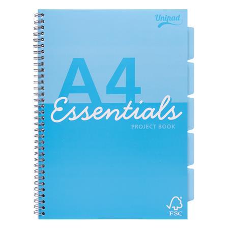 Špirálový zošit, A4, linajkový, 100 listov, PUKKA PAD "Unipad Essentials Project Book", mi 1