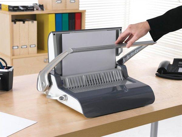 Viazací stroj, pre kovovú väzbu, manuáliny, 130 listov, FELLOWES "Quasar Wire" 2