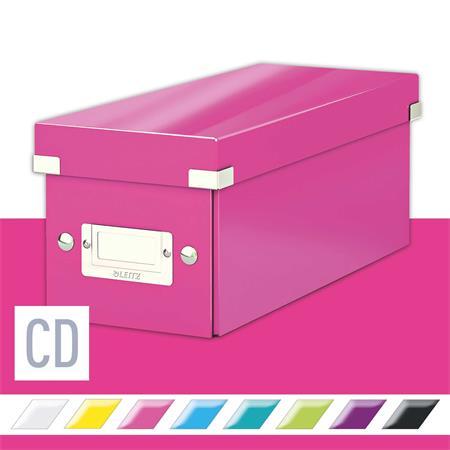 Úložná škatuľa na CD, LEITZ "Click&Store", ružová 2